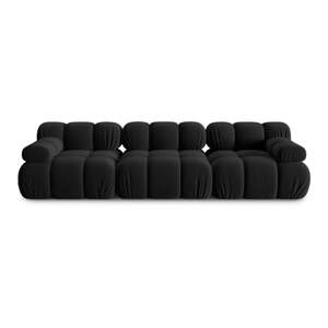 Crna baršunasta sofa 282 cm Bellis – Micadoni Home