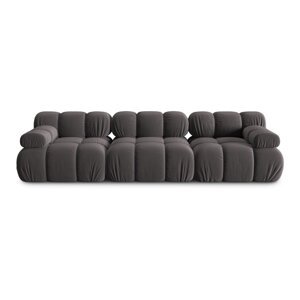 Tamno siva baršunasta sofa 282 cm Bellis – Micadoni Home