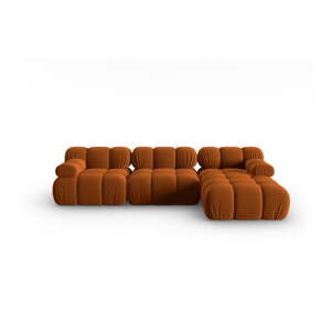 Narančasta baršunasta sofa 285 cm Bellis – Micadoni Home