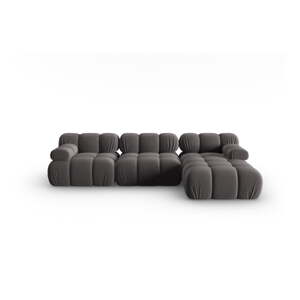 Tamno siva baršunasta sofa 285 cm Bellis – Micadoni Home