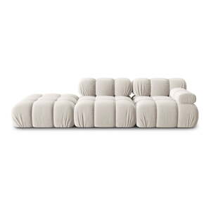Bež baršunasti sofa 282 cm Bellis – Micadoni