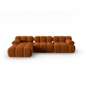 Narančasta baršunasta sofa 285 cm Bellis – Micadoni Home