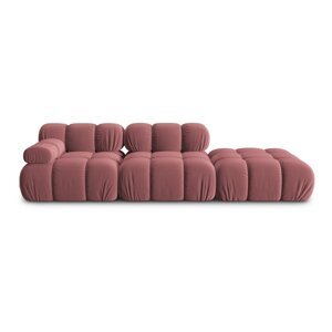 Ružičasta baršunasta sofa 282 cm Bellis – Micadoni Home