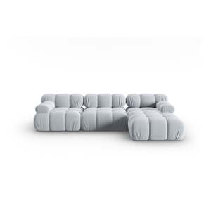 Svijetlo plava baršunasta sofa 285 cm Bellis – Micadoni Home