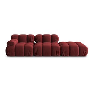 Crvena baršunasta sofa 282 cm Bellis – Micadoni Home