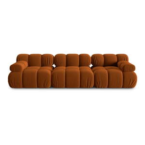 Narančasta baršunasta sofa 282 cm Bellis – Micadoni Home