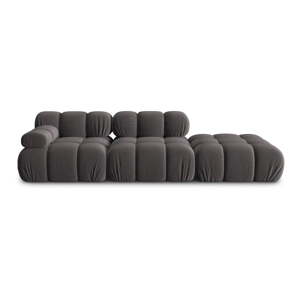 Tamno siva baršunasta sofa 282 cm Bellis – Micadoni Home