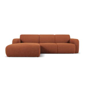 Smeđa kutna garnitura od bouclé tkanine (s lijevim kutom) Molino – Micadoni Home