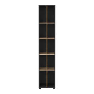 Antracitno siva/u prirodnoj boji biblioteka u dekoru hrasta 41x205 cm Sign – Tvilum