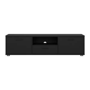 Crna TV komoda 147x38 cm Media – Tvilum