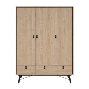 Ormar u dekoru hrasta u prirodnoj boji 150x200 cm Ry – Tvilum