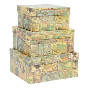 Poklon kutije u setu 3 kom 14x18 cm Maps – Kartos