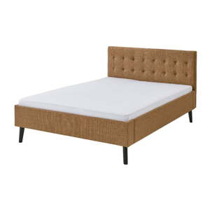Smeđi tapecirani bračni krevet 140x200 cm Empire – Meise Möbel