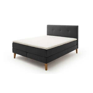 Antracitno sivi boxspring krevet 180x200 cm Stockholm – Meise Möbel