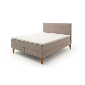 Bež boxspring krevet 160x200 cm Stockholm – Meise Möbel