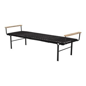 Crna metalna vrtna klupa Mundo – Bloomingville