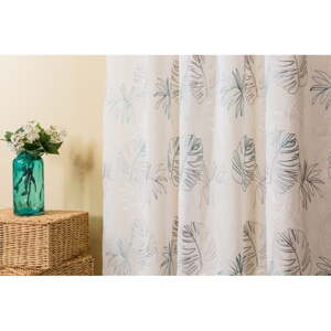 Bijela/plava prozirna zavjesa 140x260 cm Cybele – Mendola Fabrics