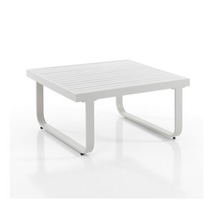Bijeli stolić za kavu aluminijski 80x80 cm Ischia – Tomasucci