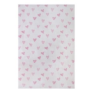 Bijeli/ružičasti dječji tepih 160x235 cm Hearts – Hanse Home