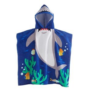 Plavi pamučan dječji pončo Shark – Catherine Lansfield