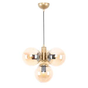 Žuta /u zlatnoj boji viseća svjetiljka sa staklenim sjenilom ø 15 cm Hector – Squid Lighting