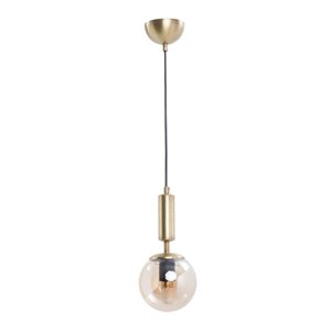 Žuta /u zlatnoj boji viseća svjetiljka sa staklenim sjenilom ø 15 cm Hector – Squid Lighting