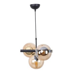 Žuta /crna viseća svjetiljka sa staklenim sjenilom ø 15 cm Cascade – Squid Lighting