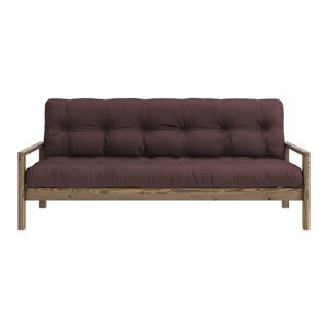 Tamno smeđa sklopiva sofa 205 cm Knob – Karup Design