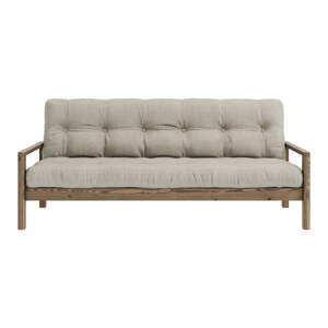 Bež lanena sklopiva sofa 205 cm Knob – Karup Design