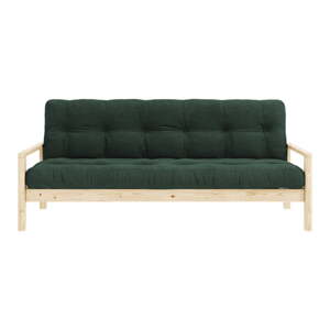 Tamno zelena sklopiva sofa 205 cm Knob – Karup Design