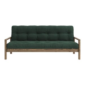 Tamno zelena sklopiva sofa 205 cm Knob – Karup Design