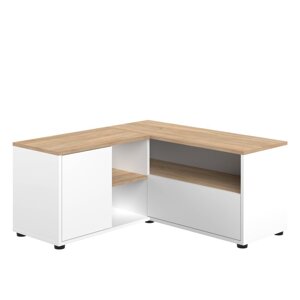 Bijela/u prirodnoj boji TV komoda u dekoru hrasta 90x45 cm Angle – TemaHome