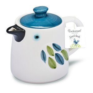 Bijeli/plavi keramički čajnik Forest Birds – Cooksmart ®
