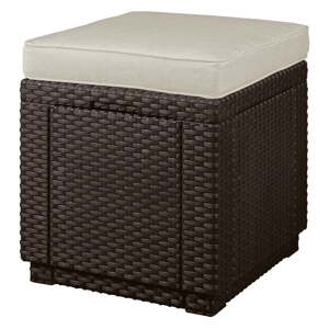 Tamno smeđi vrtni tabure Cube – Keter