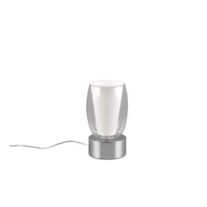 Stolna lampa u srebrnoj boji sa staklenim sjenilom (visina 24 cm) Barret – Trio Select