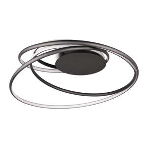 Crna LED stropna svjetiljka s metalnim sjenilom Nala – Trio Select