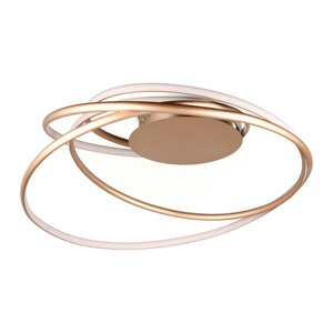 LED stropna svjetiljka u zlatnoj boji s metalnim sjenilom Nala – Trio Select