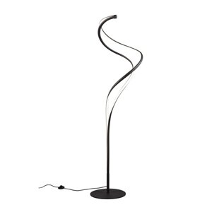 Crna LED stojeća svjetiljka s metalnim sjenilom (visina 160 cm) Nala – Trio Select