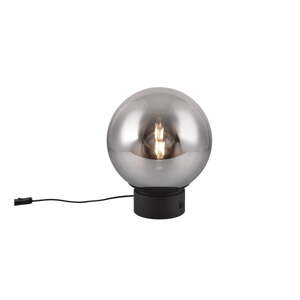 Crna LED stolna lampa sa staklenim sjenilom (visina 36 cm) Cipallone – CINQUE