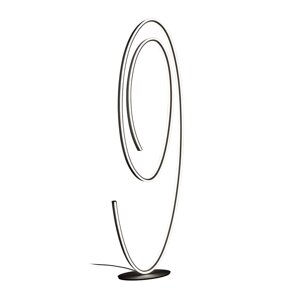 Crna LED stojeća svjetiljka s metalnim sjenilom (visina 175 cm) Ciola – CINQUE