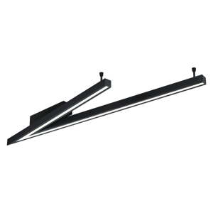 Crna LED stropna svjetiljka s metalnim sjenilom 35x127.5 cm Cicanto – CINQUE