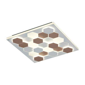 Bijela LED stropna svjetiljka s metalnim sjenilom 55x55 cm Cifavo – CINQUE