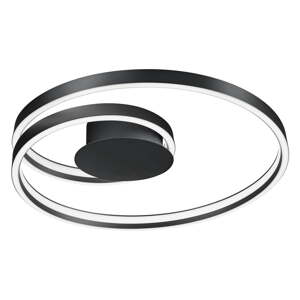 Crna LED stropna svjetiljka s metalnim sjenilom Ciola – CINQUE