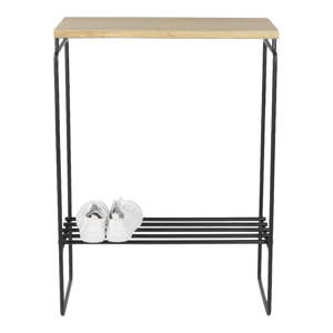 Crni/u prirodnoj boji pomoćni stol s hrastovom pločom stola 29x57 cm Clint – Spinder Design