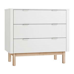 Bijela niska dječja komoda 100x52 cm Miloo – Pinio