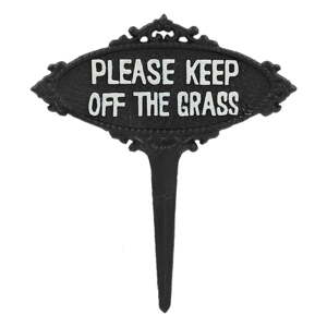 Metalni vrtni kolac Please Keep off the Grass – Esschert Design