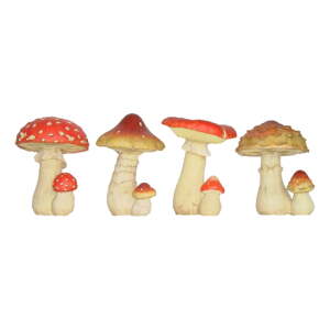 Vrtni kipići u setu 4 kom od polyresina Toadstool – Esschert Design
