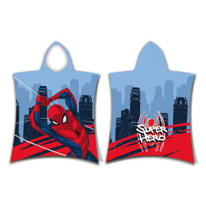 Crveni/plavi dječji pončo od frotira Spider-Man – Jerry Fabrics
