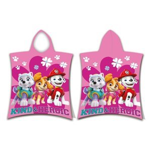 Ružičasti dječji pončo od frotira Paw Patrol – Jerry Fabrics