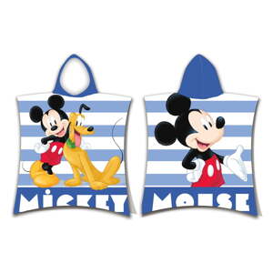 Plavi dječji pončo od frotira Mickey – Jerry Fabrics